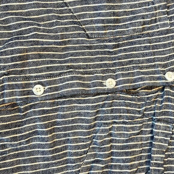 Altard State Striped Linen Blend Button Up Shirt Top Womens Size Small - Picture 4 of 6